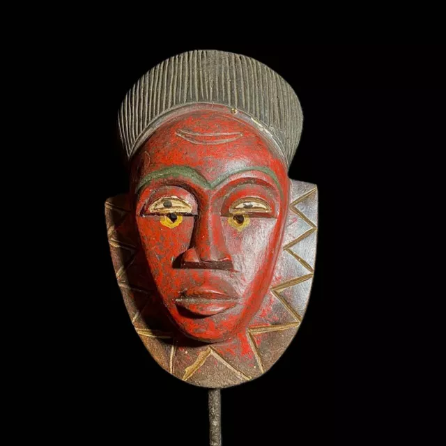 African Tribal Face Mask Wood Hand Carved Wall Hanging tribal Guro mask-8140