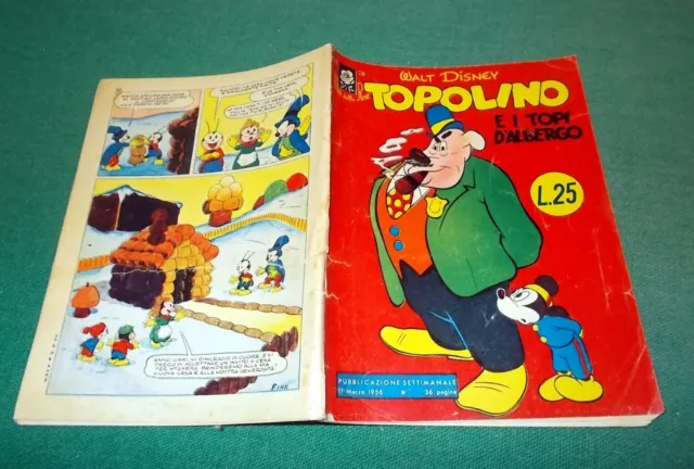 ALBI della ROSA n. 70 "Topolino e i Topi d'Albergo" Mondadori originale 1956