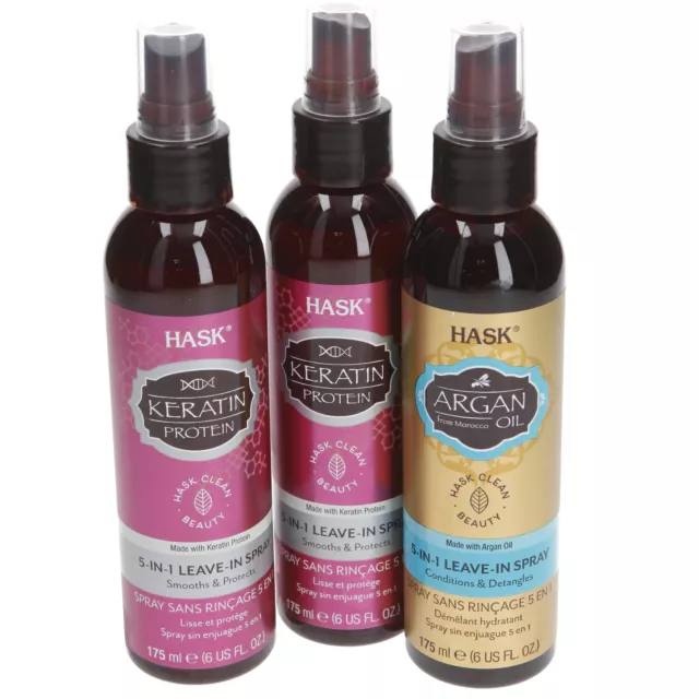 Hask Argan Oil Keratin 5 in 1 Leave In Detangle Spray