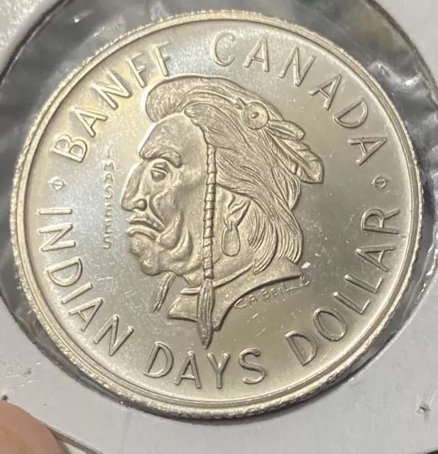 1974 Banff Alberta Canada Indian Days Dollar