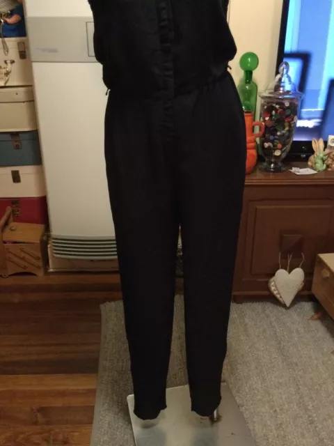Genuine vintage 80’s CUE AUSTRALIA black pantsuit one piece size 12