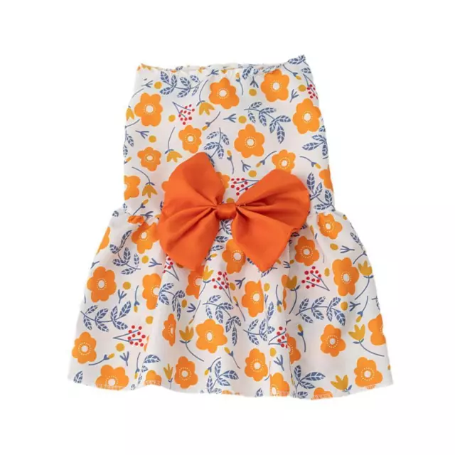 HiPiDog Dog Puppy Broken Flower Dress For Female Pet Cat Clothing Skirt~ T9H8