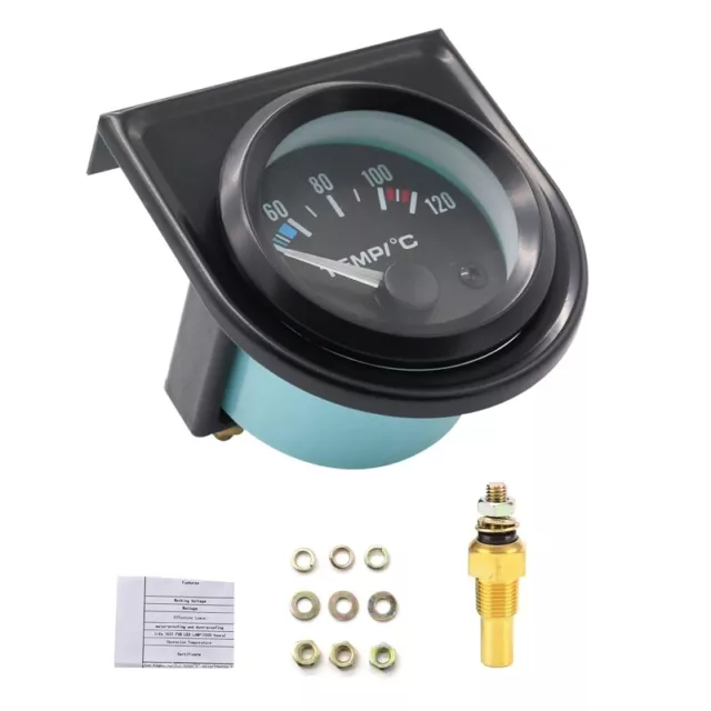 Digital for 2 52mm Pointer Car Water Temp Temperature Gauge with