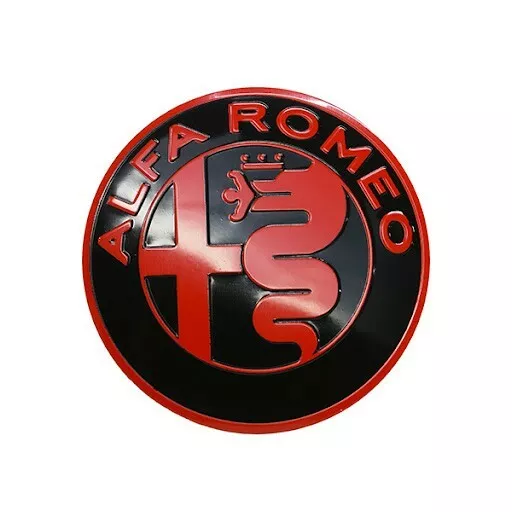 Logo Fregio Stemma Volante 40mm ALFA ROMEO 147 156 159 GIULIETTA MITO NERO BLACK 2