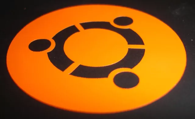 Ubuntu Logo Vinyl Aufkleber (klein) - Laptop, Technik, Linux, Tux - (orange) 3