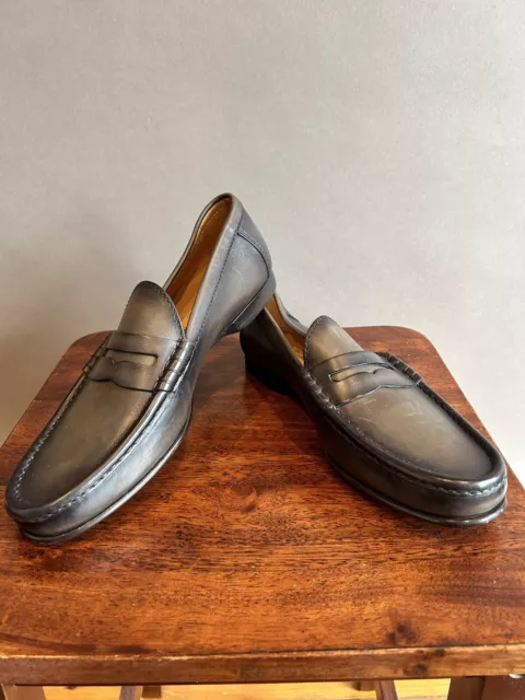 Ralph Lauren Purple Label Burnished Chalmers Loafer Green Grey | Polo Rugby RRL|