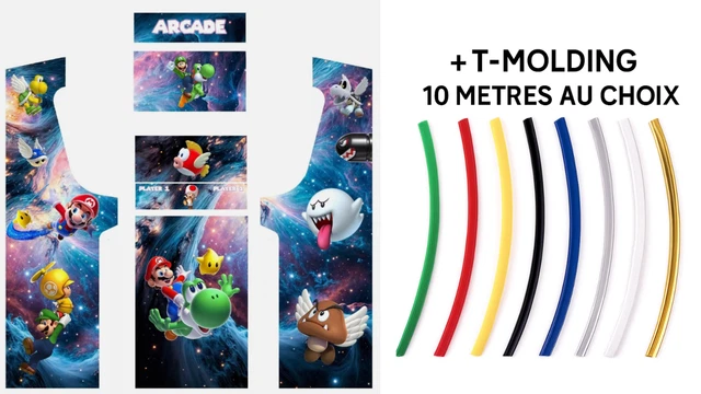 Sticker Super Mario pour borne d'arcade MAME et autres