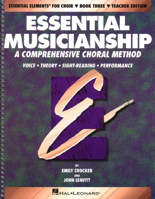 Essential Elements for Choir Musicianship Book 3 Teacher Vocal Choral Method