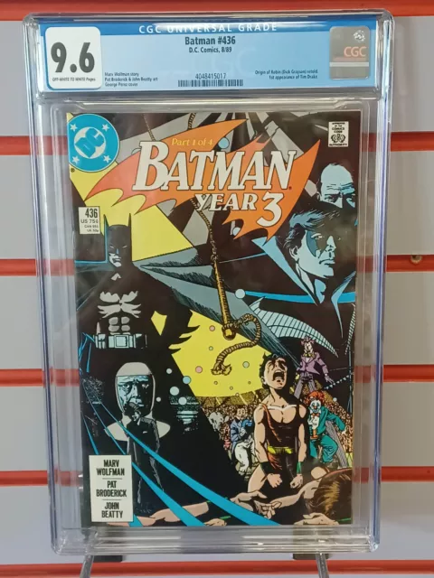 BATMAN #436 (DC Comics, 1989) CGC Graded 9.6 ~ TIMOTHY DRAKE ROBIN ~ White Pages