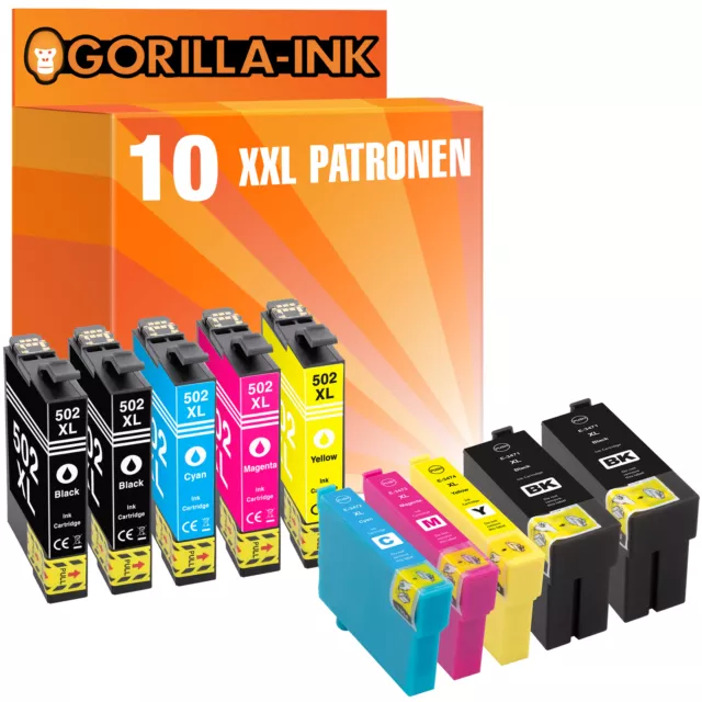 10 Patronen für Epson T0711-14 T1281-84 T1291-94 16XL 18XL 27XL 29XL 34XL 502XL