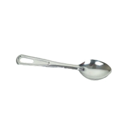 Thunder Group SLSBA111 11" Stainless Steel Solid Flat Handle Basting Spoon