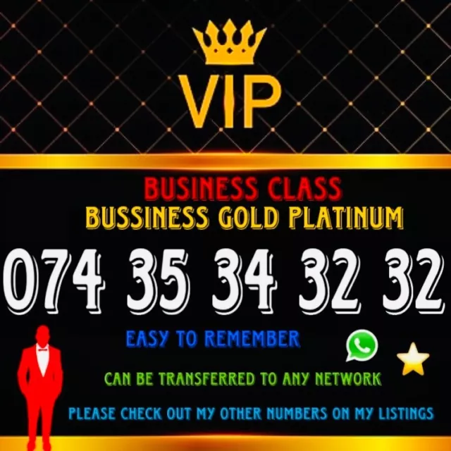 ⭐ Gold Easy Vip Memorable Mobile Phone Number Diamond Platinum Sim Card3534 3232