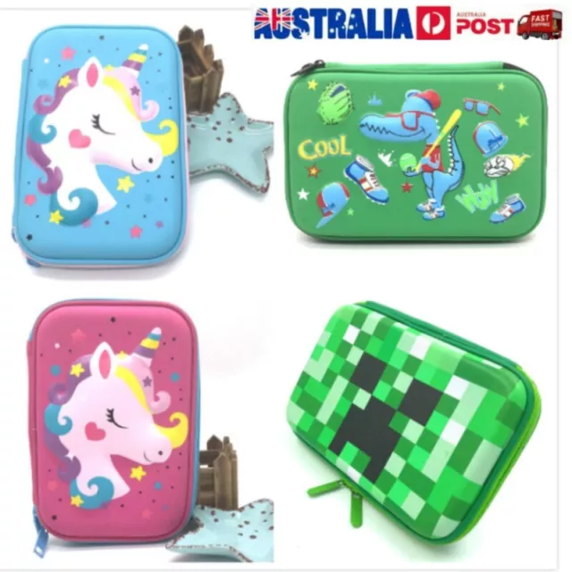 Girl Boy kids Children School Minecraft Stationary Pen Pencil Case Box clearance