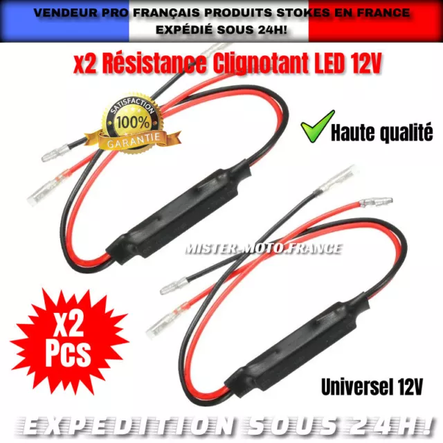 X2 Résistance Clignotant Led✅Moto Universel 12V Yamaha Honda Suzuki Ktm Kawasaki