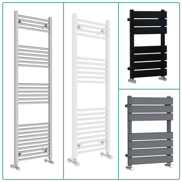 Designer Flat Panel Straight Heated Ladder Towel Rail Bathroom Radiator Rads