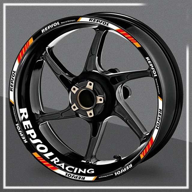 Reflective Motorcycle Wheel Sticker Rim Decals For Honda Repsol Racing HRC CBR🔥