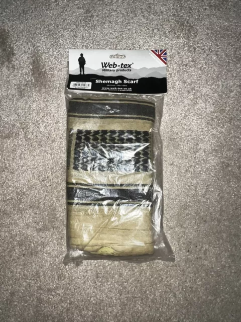 Web-Tex Army Shemagh Sand & Black Airsoft Hunting Cadet Military Style