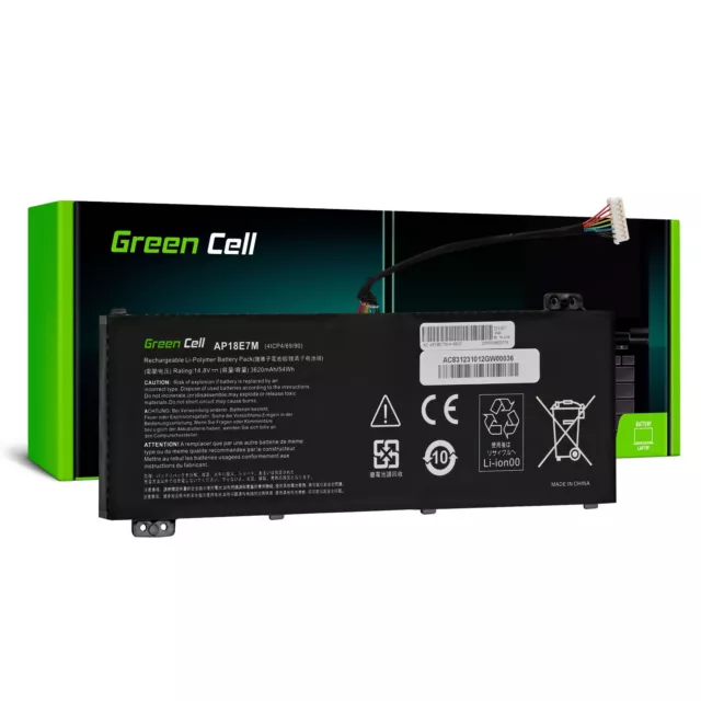 Green Cell Laptop Akku AP18E7M AP18E8M für Acer Nitro AN515-44 AN515-45 AN515-54