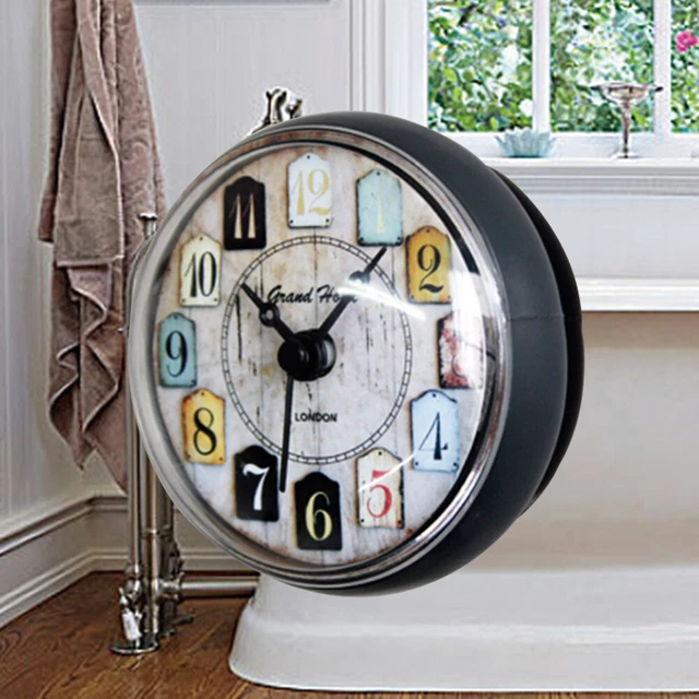 Horloge étanche Pour Salle De Bain – Diamètre 11,5 Cm – Avec Porte-serviette – Pour Cuisine, Chambre Aussi