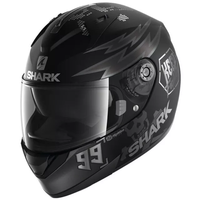 NEW Shark Ridill Catalan Bad Boy Black/Anthracite/Silver Full Face Road Helmet