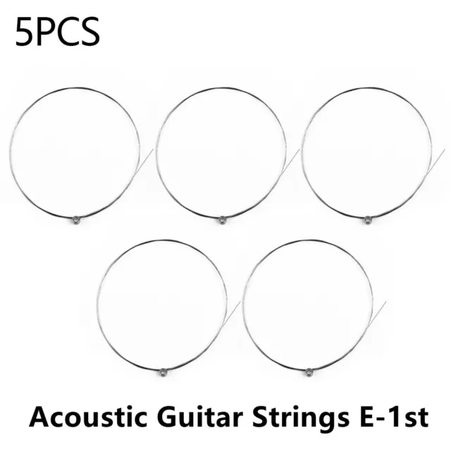 5 Stk Single Guitar Strings Acoustic Guitars Top 1st E Plain Steel Gauges 012