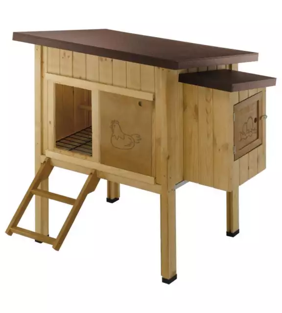 Casetta Pollaio Per Galline "Hen House 10" In Legno Di Pino,  124X98X110 Cm -...