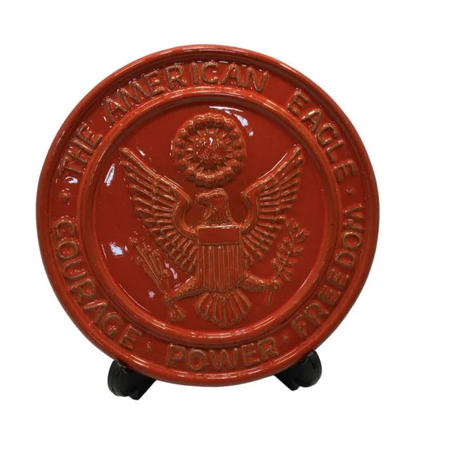 Frankoma Pottery Trivet The American Eagle Courage Power Freedom Flame #AETR