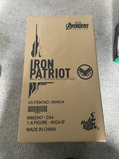 HOT TOYS Iron Patriot - Avengers: Endgame - mms547 pressofuso nuovissimo sigillato