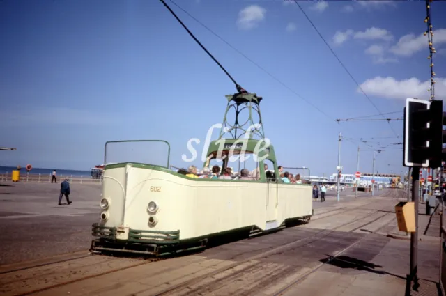 Blackpool Boat Tram 602 Manchester Sq 1989 Original Slide+Copyright