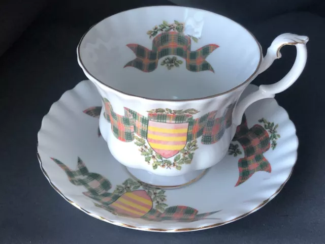 Royal Albert Bone China Teacup Saucer Red Scottish Tartan Series Cameron