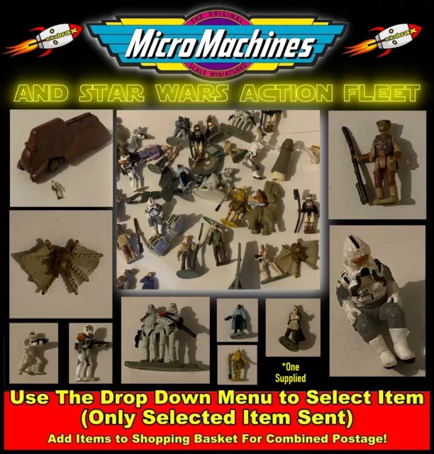 Star Wars Micro Machines & Action Fleet Toys Figures +More (Select Item) Used