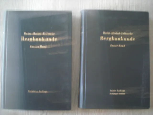 Lehrbuch der Bergbaukunde ,Band 1 + 2 , Heise-Herbst-Fritzsche von 1950