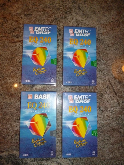 Lot De 2 Cassettes Vidéo VHS BASF E 300 – 5 Heures D'enregistrement Couleur – Qualité Premium – Neuves Sous Blister