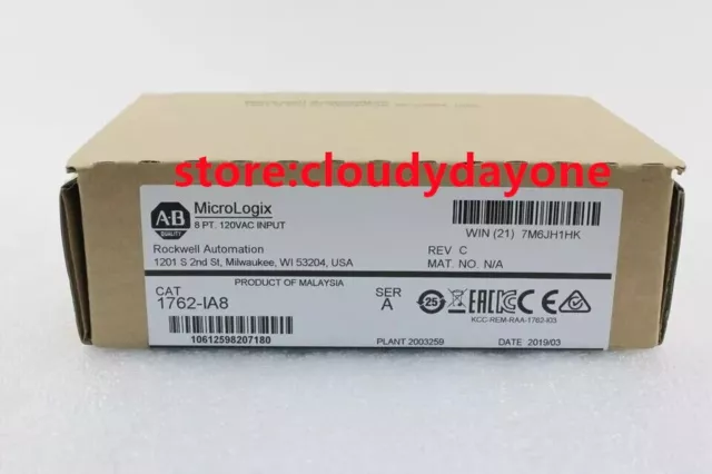 New Factory Sealed AB 1762-IA8 SER A MicroLogix 8 Point 120 VAC Input Module