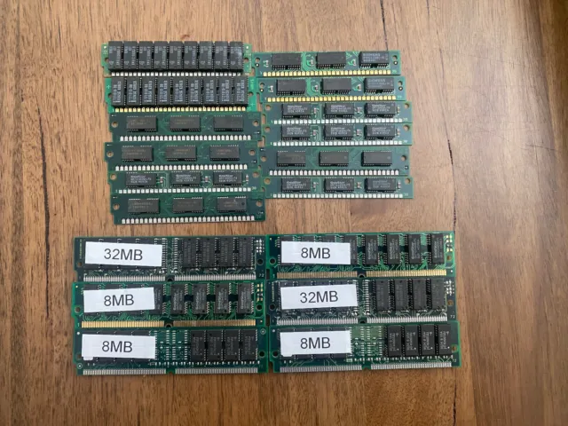 Bulk Sale Edo Ram 32Mb 8Mb 32Pin 72Pin Vintage Ram 486 Memory