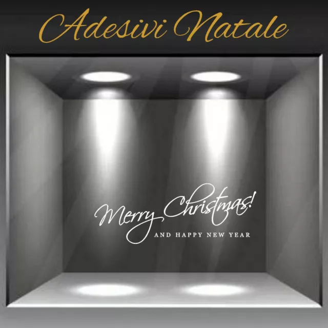 vetrofanie wall sticker adesivo natale christmas vetrine negozio new year decori