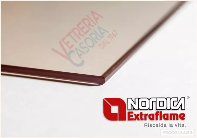 Vetro stufa a legna (LA NORDICA Nicoletta) 31,4 cm x 34,8 cm spessore 4mm