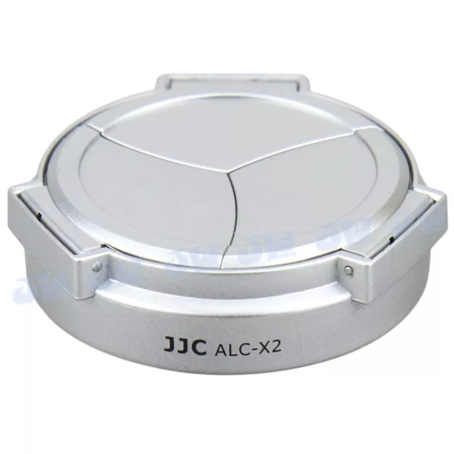 JJC ALC-X2 Self Retaining Auto Open Close Lens Cap for Leica X1 X2 Camera Silver