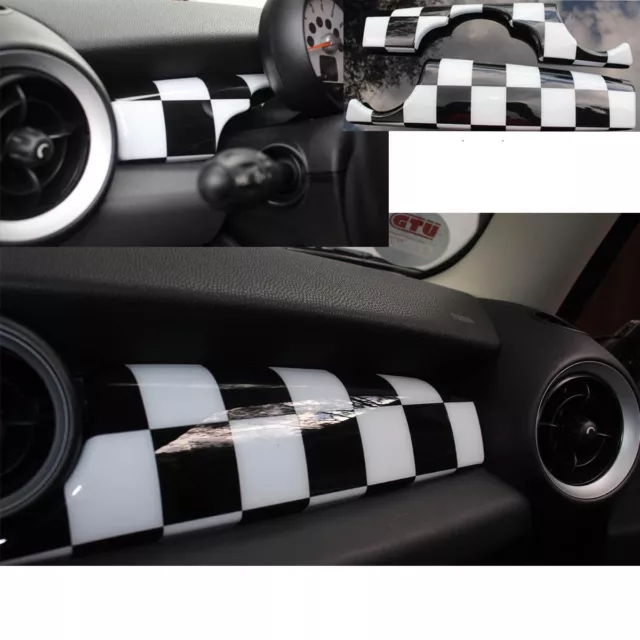 COCKPIT INNENVERKLEIDUNG CHECKERED FLAG für MINI ONE COOPER R55 R56 R57 R58 R59