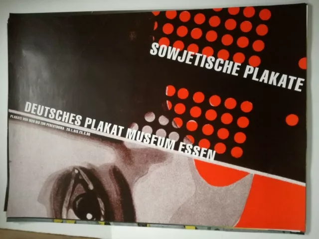 Plakat Sowjetische Plakate 1990 Plakat Museum Essen  A0 TOP!