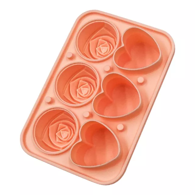 Mold Heart Hockey Leak-Proof Design Pecial-Shaped Ice Tray Rose Ice Cube Mold