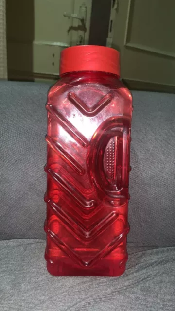 plastic water bottle 1000ml red colour used condition