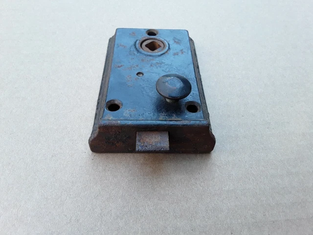 VINTAGE DOOR LOCKSET Flush Mounted Turn Style Lock Old Century Home ...
