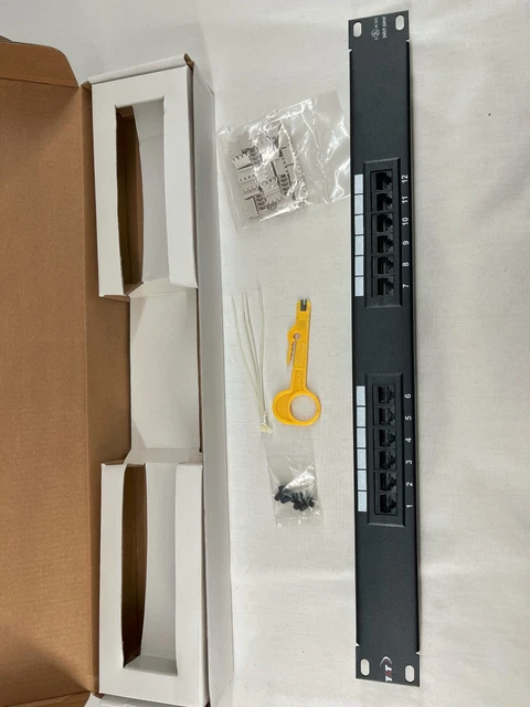 Pacote De Patch Panel Cat6 De 12 Portas Com Suporte E Ferram  Jm - Foto 3