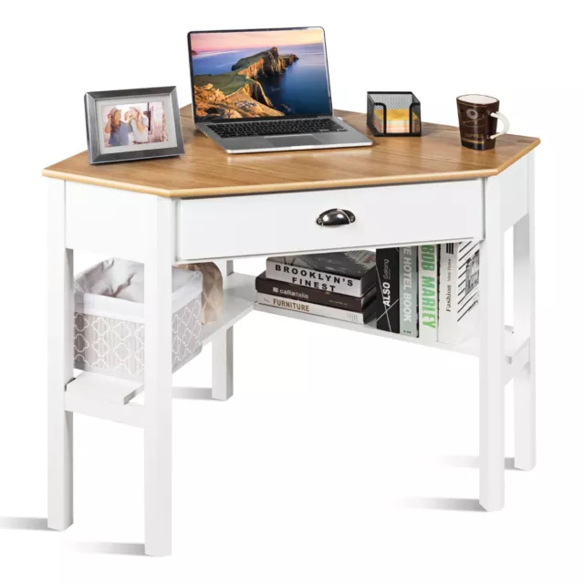 Bureau d'Angle Informatique Contemporain pour PC Ordinateur Poste de Travaile a