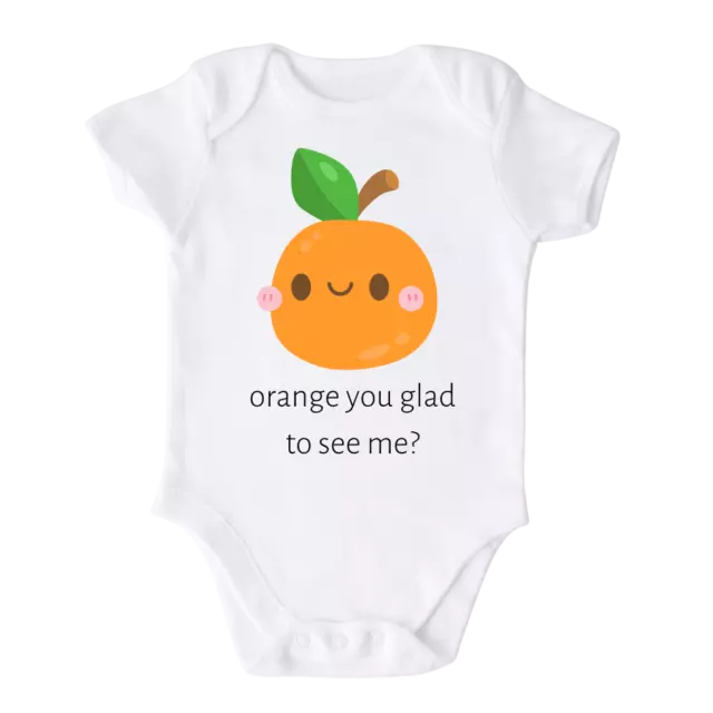 Orange You Glad To See Me Baby Onesie®  Funny Gift Newborn Baby Bodysuit Infant