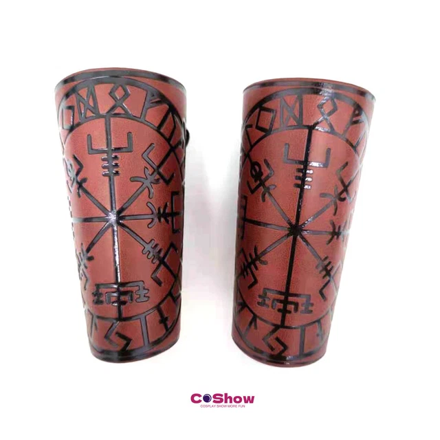 Medieval Renaissance Viking Wrist Guards Embossed Bracers Halloween Cosplay Prop