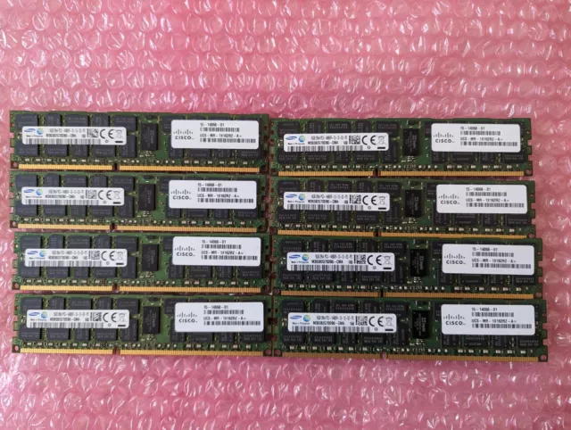 Samsung 128GB (8 x  16GB) 2Rx4 PC3-14900R Server RAM