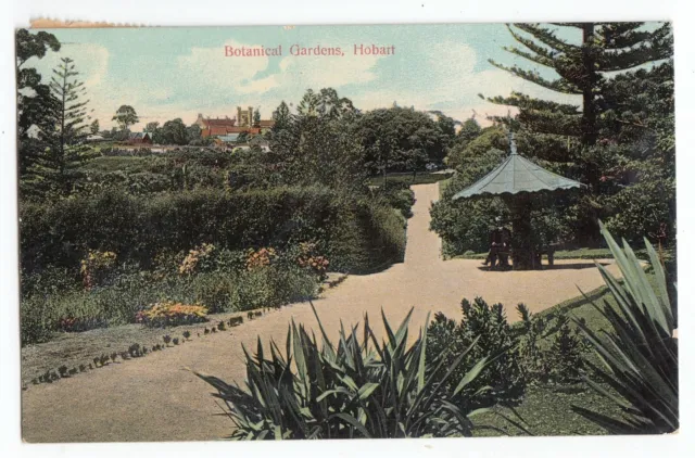 Botanical Gardens Hobart Tasmania Old Postcard 1909
