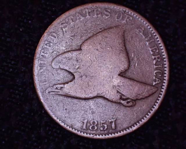 1857 Flying Eagle Cent Nice Detail 1st Small Cent Nice Coin #FE195 3